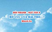 Bố cục, mạch cảm xúc của bài thơ là gì? Cảm hứng chủ đạo là gì? Ngữ Văn lớp 8